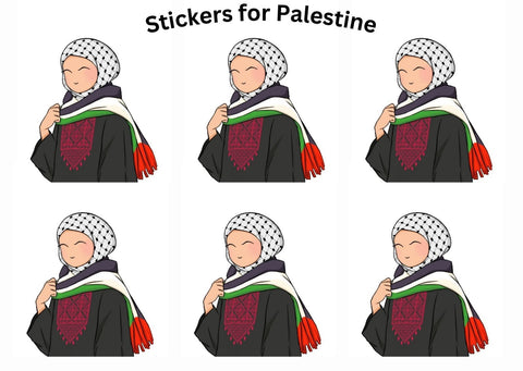 Palestine sticker - girl