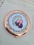 Hand held mirror - rose gold