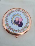 Hand held mirror - rose gold