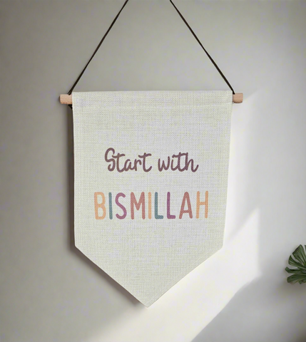 Start with Bismillah wall hanging