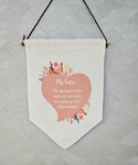 Sister wall hanging